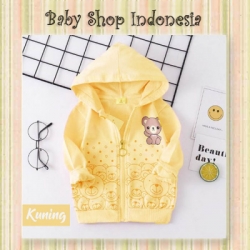 large PK183 Jaket Anak Import Murah Jaket Hoodie Anak Bear Kuning